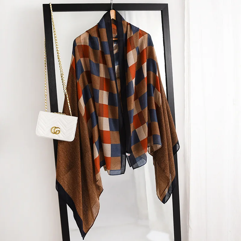 2019 роскошный брендовый женский шарф летние хлопковые шарфы шали женские накидки