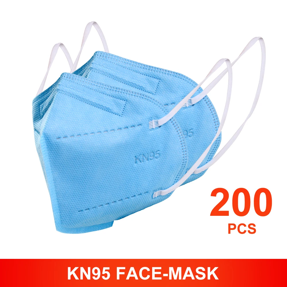 5/20/50/200 шт kn95mask 5 слоев уход за кожей лица маска KN95 респиратор Пылезащитная для