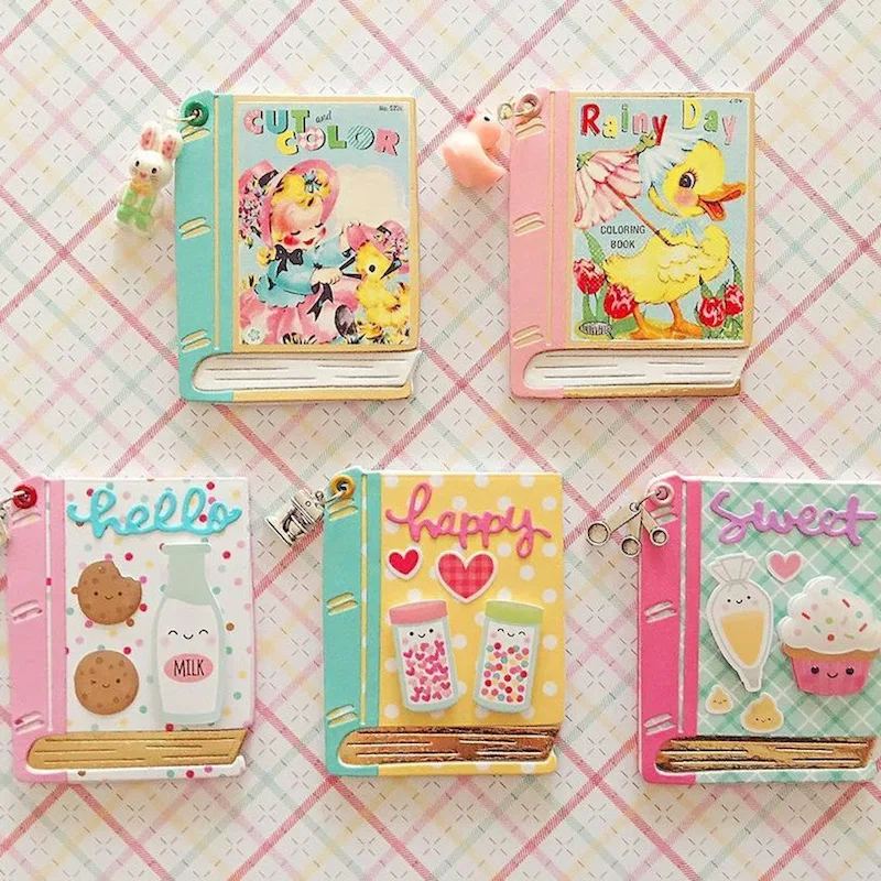 KSCRAFT милые книги металлические режущие штампы трафареты для сделай сам