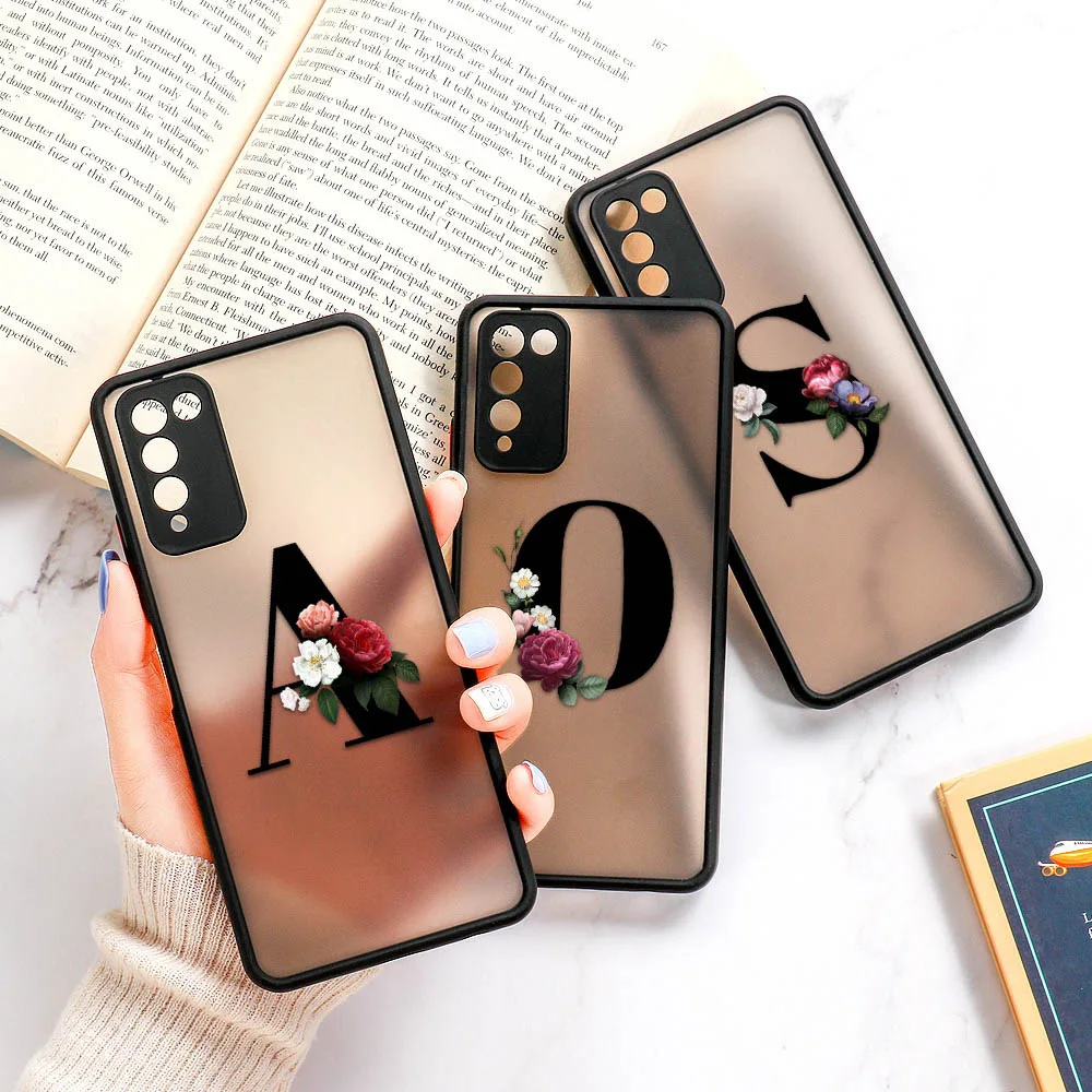 A52S 5G Case For Samsung A52 Case Alphabet Funda Galaxy A12 A10 A21S A31 A32 A50 A51 A53 A71 A72 A03S S22 Ultra S21 S20 FE Cover