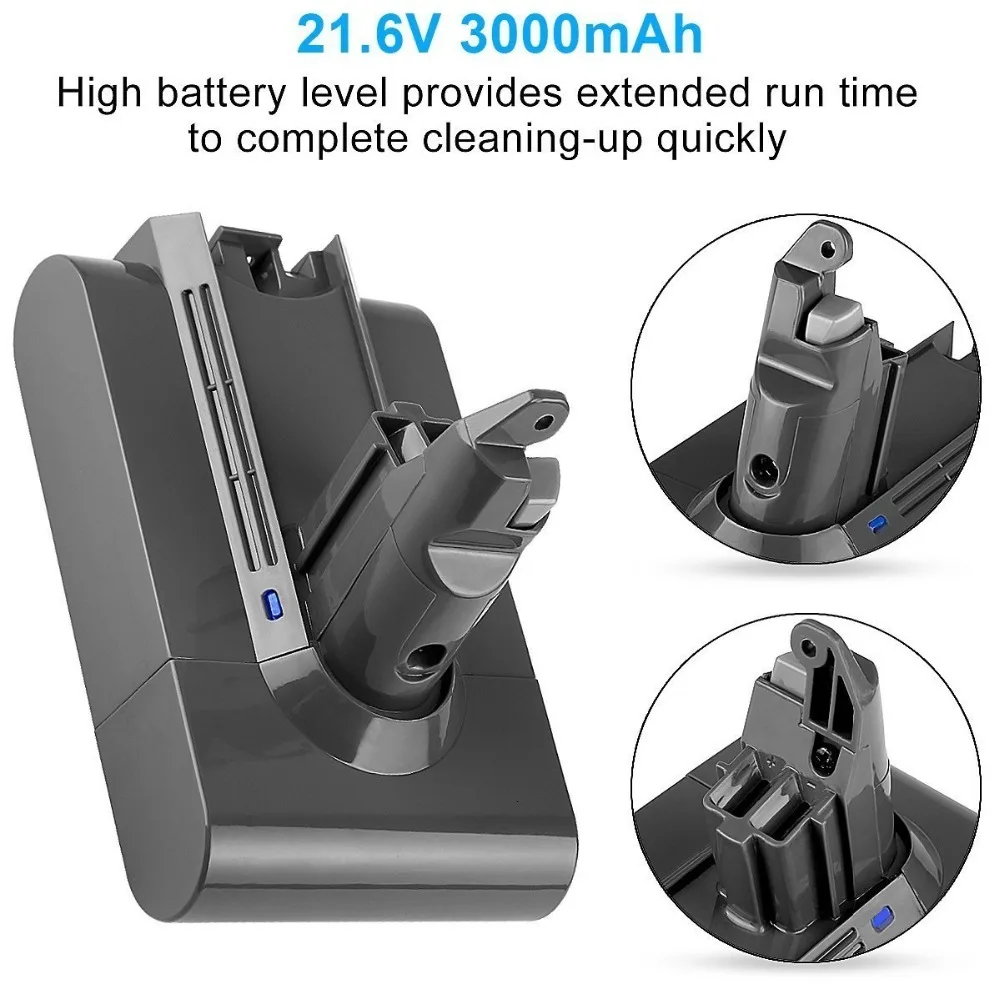 21,6 V 3000 мА/ч, литий-ионный аккумулятор Батарея Замена для Dyson Батарея 3.0Ah V6 DC61 DC62 DC72 DC58 DC59 DC72 DC74 пылесос 965874-02