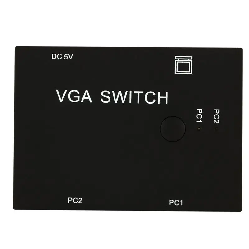 2 порта VGA видео переключатель коробка селектор адаптер ручной Обмен в 1 выход для