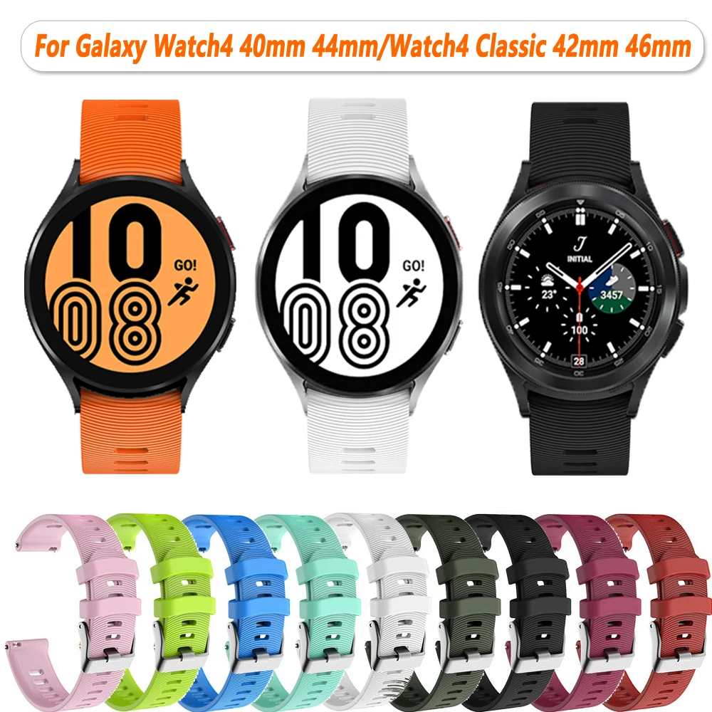 

Ремешок 20 мм для наручных часов Samsung Galaxy Watch Active 2 40 мм 44 мм, спортивный браслет для Samsung Galaxy Watch 4 40 мм 42 46 мм, Correa