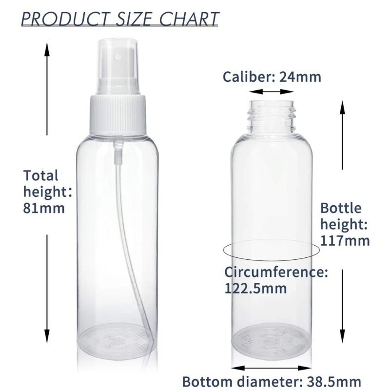 

16Pcs 30ml Clear Empty Mini Mister Spray Bottles Refillable Container Pocket Size Sprayer with Funnels Labels Set