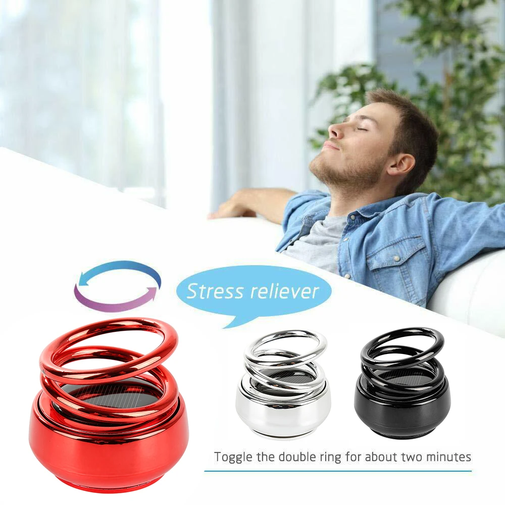 1 шт. Солнечная подвеска двойное кольцо вращающийся автомобиль ароматерапия