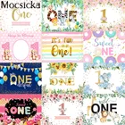 Mocsicka 1st фон для дня рождения; Платье принцессы для девочек для мальчиков вечерние украшения фон для фотосъемки с изображением и надписью Wild One Onederful на день рождения вечерние баннер