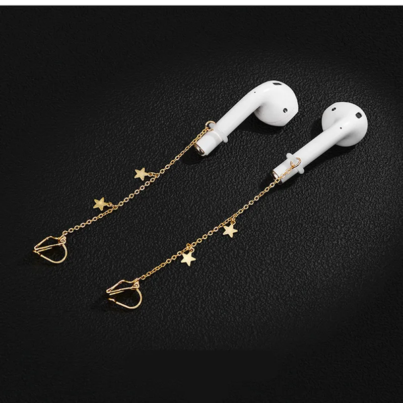 

Fashion Anti-Lost Ear Clip Bluetooth Earphone Holders Accessories Unisex earrings for Airpods 1 2 3 For Airpods Pro Earrings