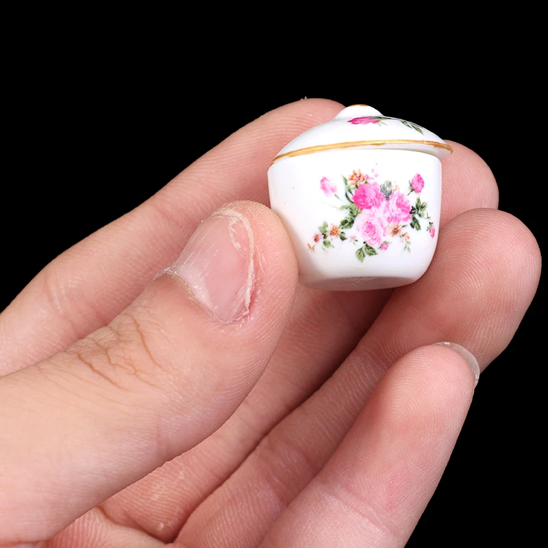 3 шт. миниатюрные крышки для кастрюль и чашек с цветочным узором | Игрушки хобби