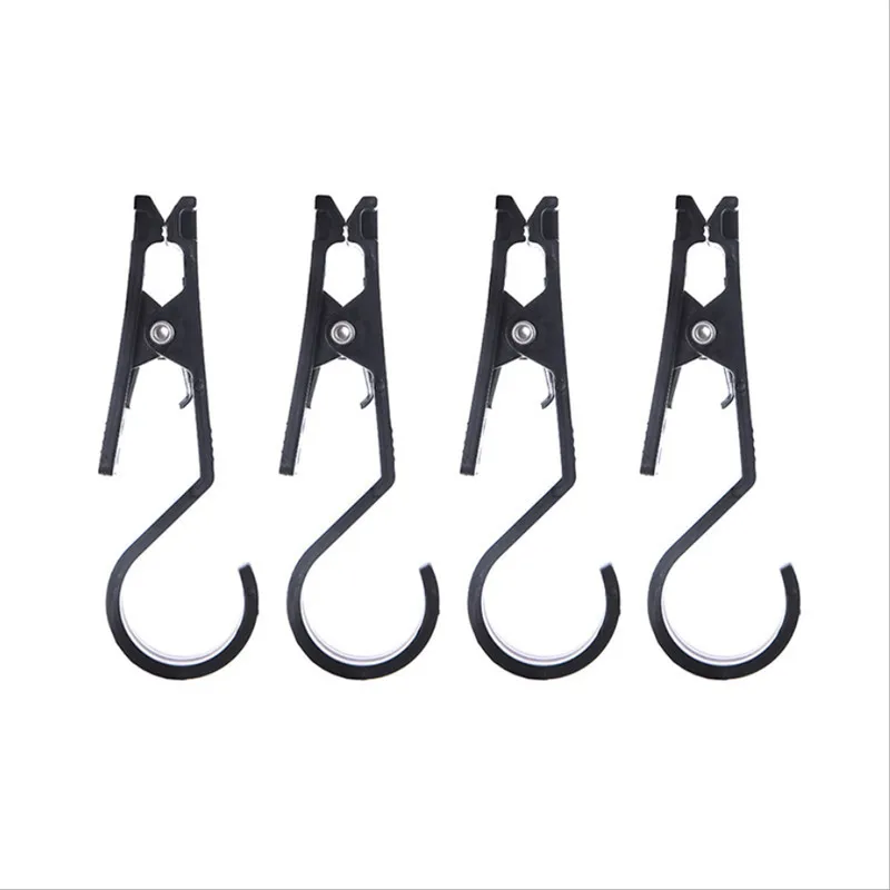 

4 Pcs/set Outdoor Tent Canopy Cloth Clip Hook Holder Portable Multifunctional Tool Tent Pegs Camping Accessories