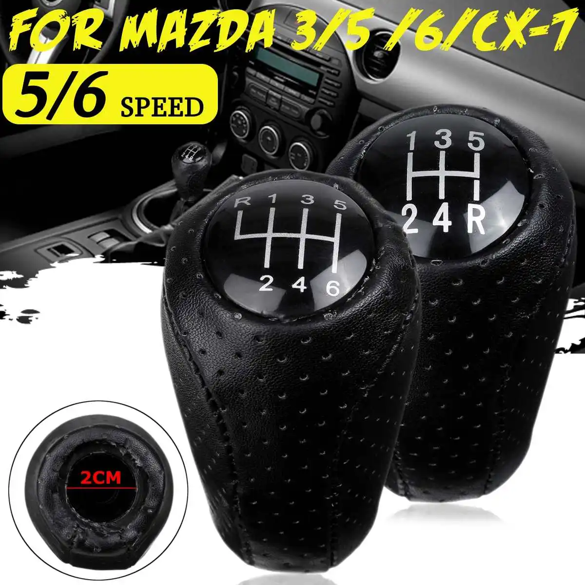 Ручка переключения передач для MAZDA 3 BK BL 5 CR CW 6 II GH рычаг из искусственной кожи