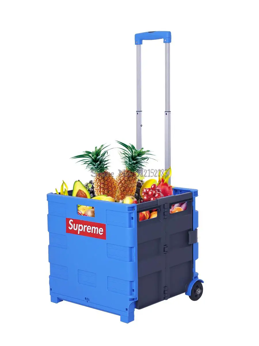 Сетчатая продуктовая тележка знаменитостей маленькая портативная складная