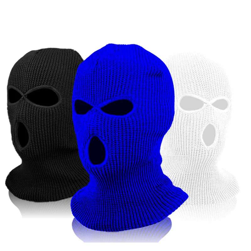 

Winter Warm Balaclava Hat 3 Hole Full Face Mask Cycling Ski Army Tactical Face Cover Unisex Windproof Hats Motorcycle Helmet