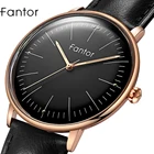 Fantor 2019 мужские часы Роскошный бренд деловой кожаный ремешок Кварцевые водонепроницаемые повседневные наручные часы мужские классические часы