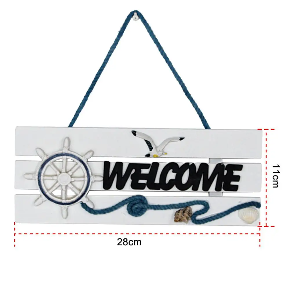 

Mediterranean Welcome Doorplate Hanging Pendant Sign Home Store Door Wall Decor Vintage Signs Decoration