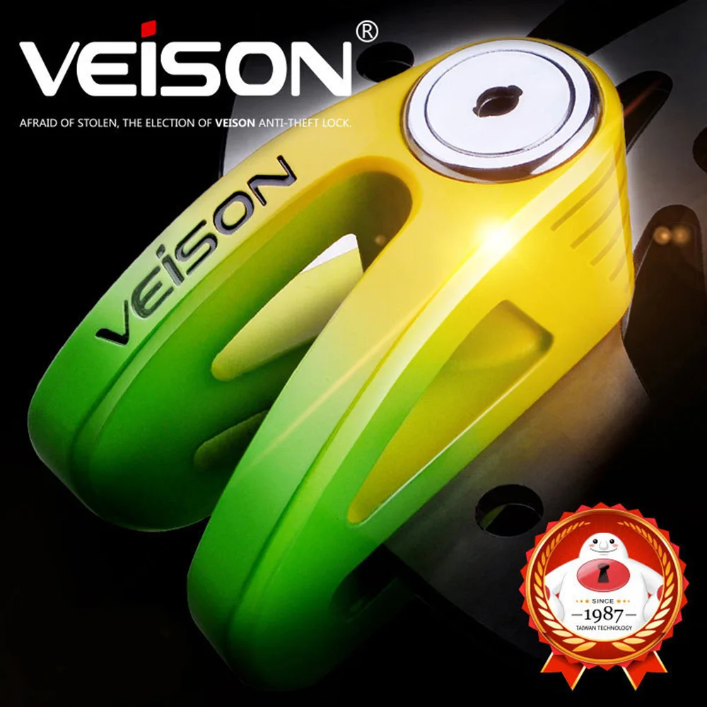 VEISON Motorcycle Lock Colorful Moto Theft Pretection Brake Alloy Motorbike Locks Waterproof | Автомобили и мотоциклы