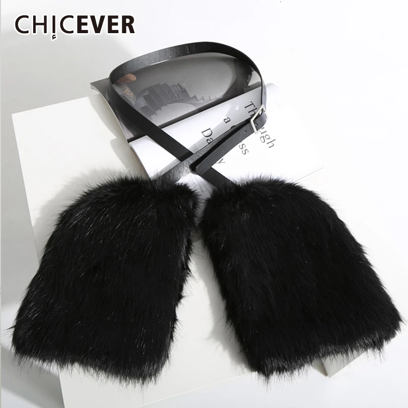 CHICEVER корейские шикарные стильные меховые женские перчатки теплые зимние