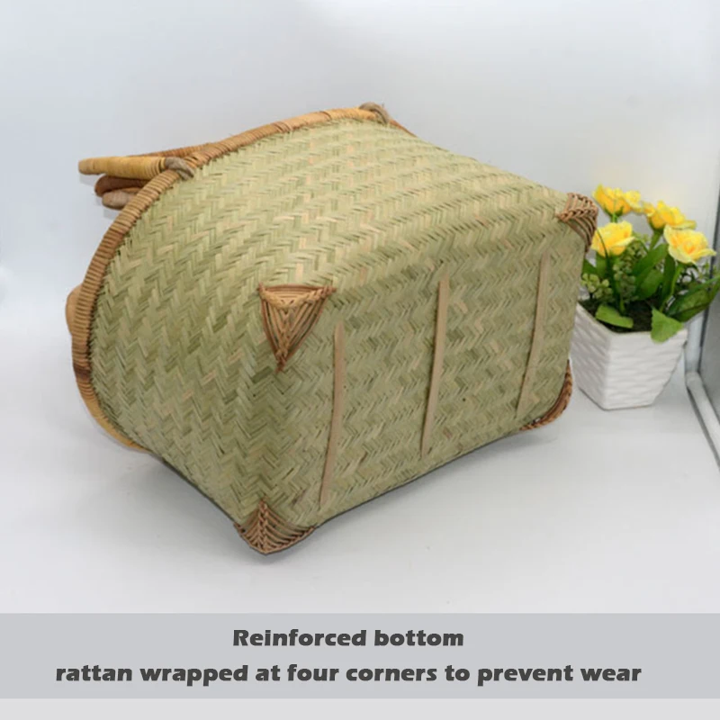 Бамбуковая плетеная корзина ручной работы для фруктов и овощей бамбуковая