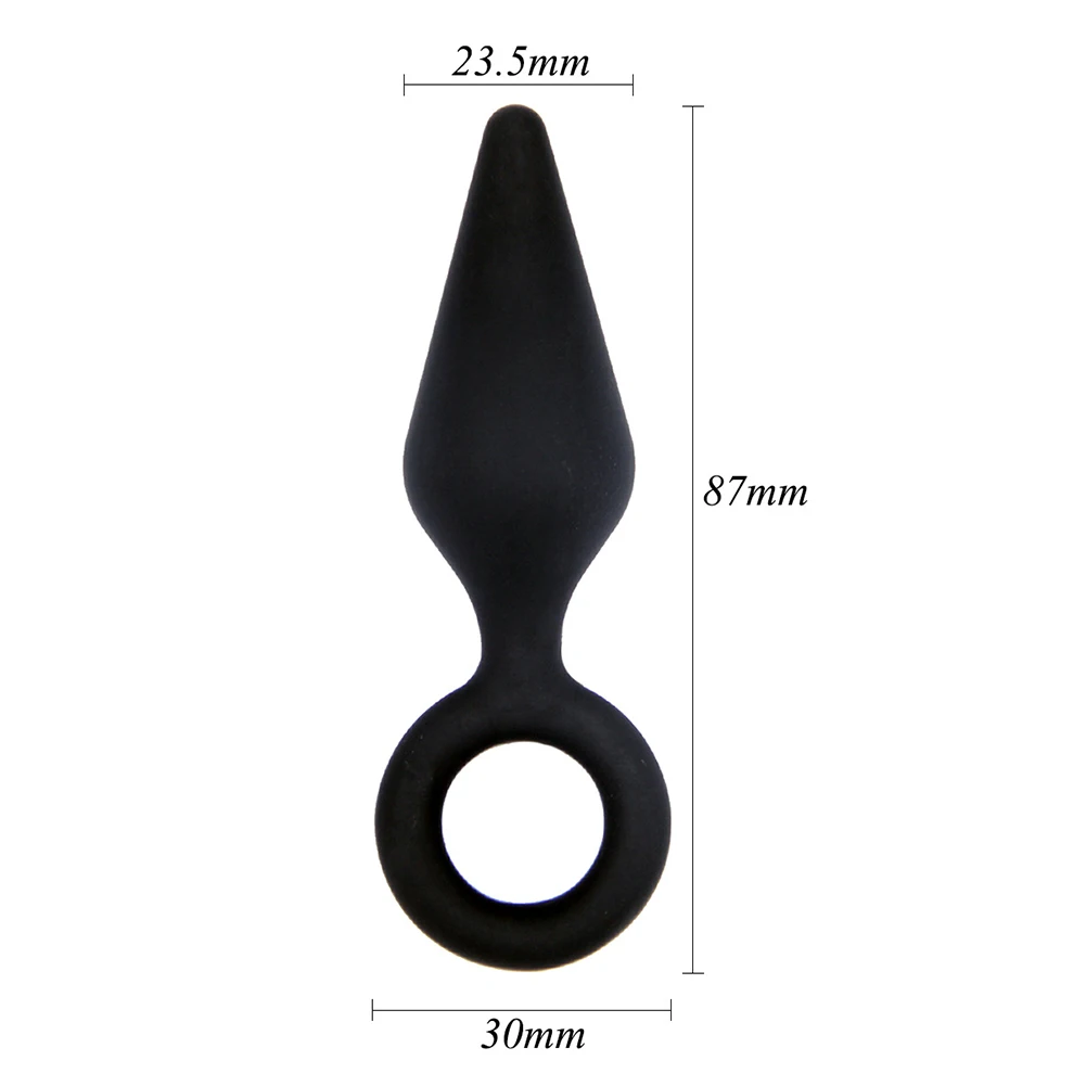 Сексуальная черная силиконовая Анальная пробка для взрослых интимные игрушки