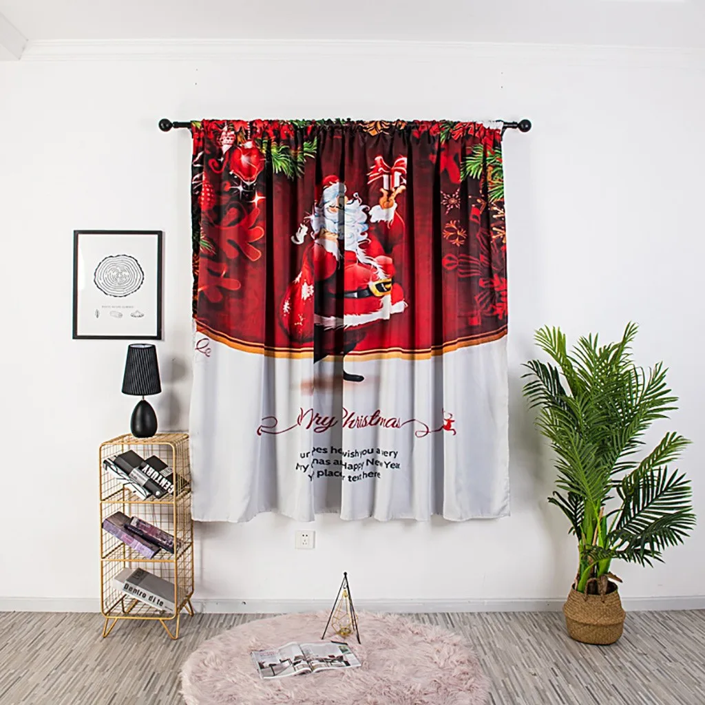 Занавески для гостиной рождественские занавески тюль окон вуаль драпировка