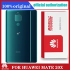 Оригинальная Замена заднего корпуса для Huawei Mate 20X задняя крышка аккумуляторное стекло с наклейкой на объектив камеры