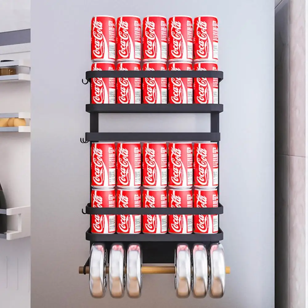 

2 Tire Multi-function Magnetic Adsorption Refrigerator Side Rack Wall-mounted Storage Holder Kitchen Paper Towel Shelf RU/UK/AU