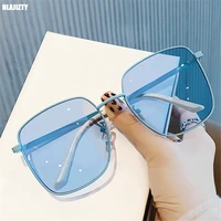 uv400 square womens sunglasses clear colored lens glasses 2021 brand designer korea style eyeglasses female eyewear
