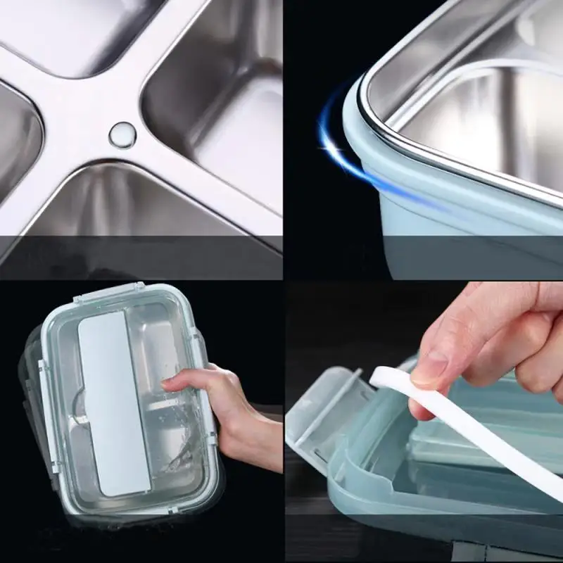 

Insulated lunch box, stainless steel lunch box, office worker lunch box, split box, lunch box, 304 student children's portable l