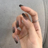 fake nails 24pcsset black french full cover fake nails diy glue press on nails nail supplies for professionals