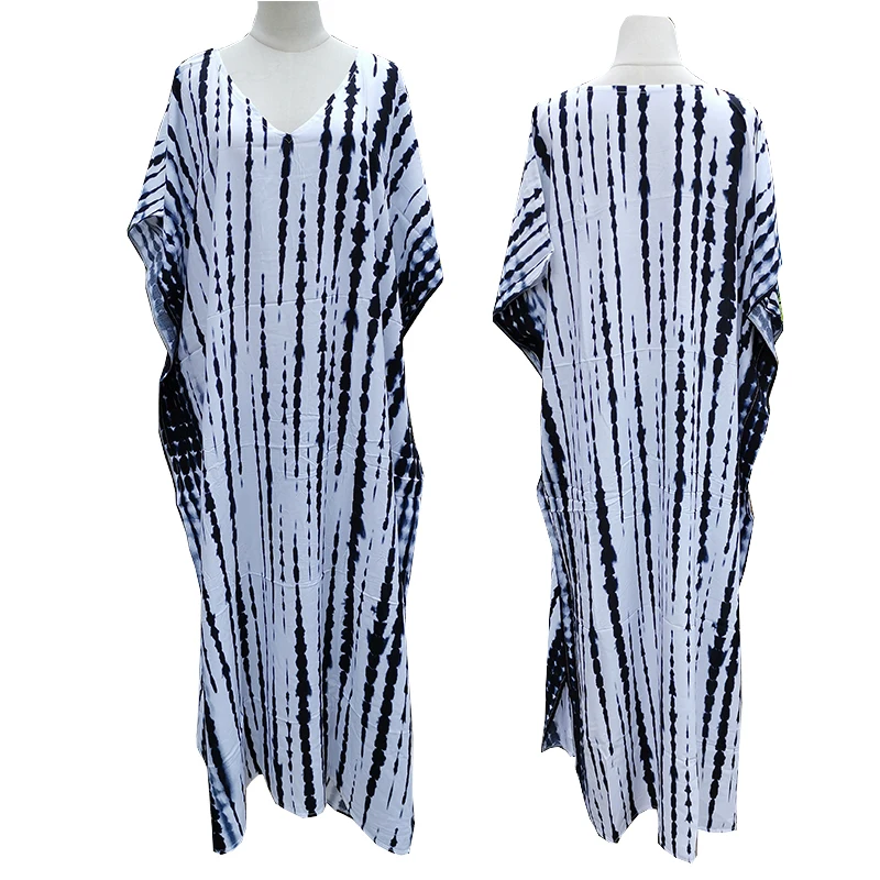 

Beach Long Dress 2021 Robe Plage Polyester Bikini Cover up Sarong Print Kaftan Pareos de playa Mujer Beachwear Women Dress Sexy