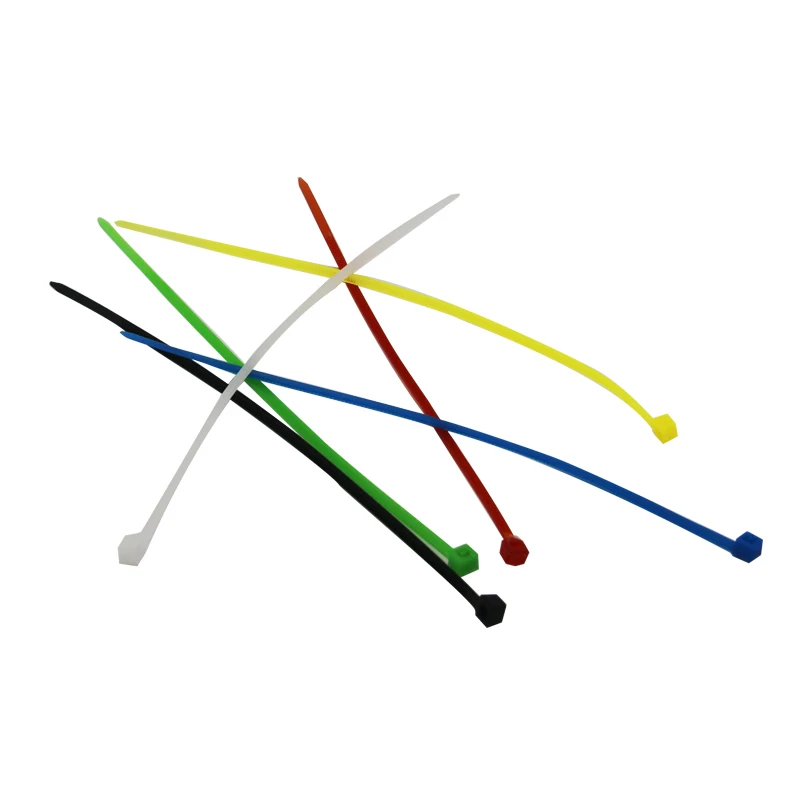 Самоблокирующиеся пластиковые нейлоновые кабельные стяжки 100 шт. черные