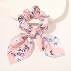 Цветочный принт в Корейском стиле классические простые резинка для волос летний узлом Головные уборы головной убор лента для волос, бабочка детская резинка для волос с головной Канат