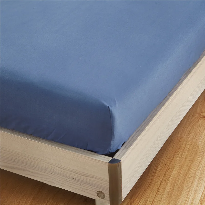 Однотонная шлифовальная ткань простыня с эластичным наматрасником для кровати