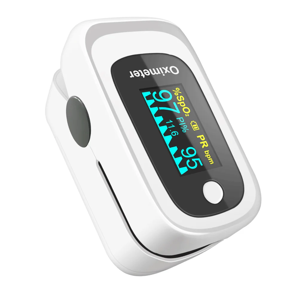 White OLED Finger Pulse Oximeter 4 Parameter SPO2 PR PI ODI 8 Hour Sleep Monitoring Curve Heart Rate Monitor |