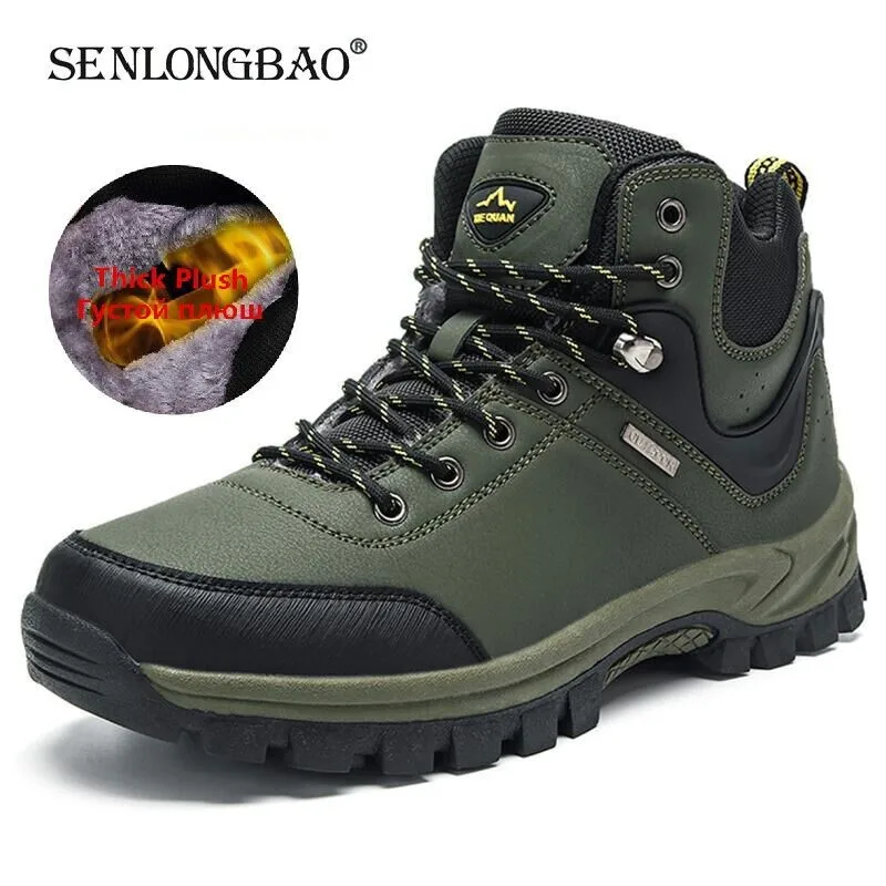 

New Men Winter Snow Boots Super Warm Men's Boots High Quality Waterproof Sneakers Outdoor Male Hiking Boots Work Shoes Size 47