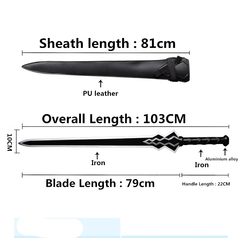 

DHL shipping Konno Yuuki Sword Art Online Konno Yuuki Stainless steel Sword Cosplay Props Weapons