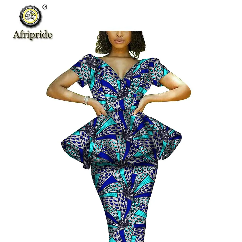 Африканский комплект из 2 предметов для женщин топы Дашики и набор с принтом на