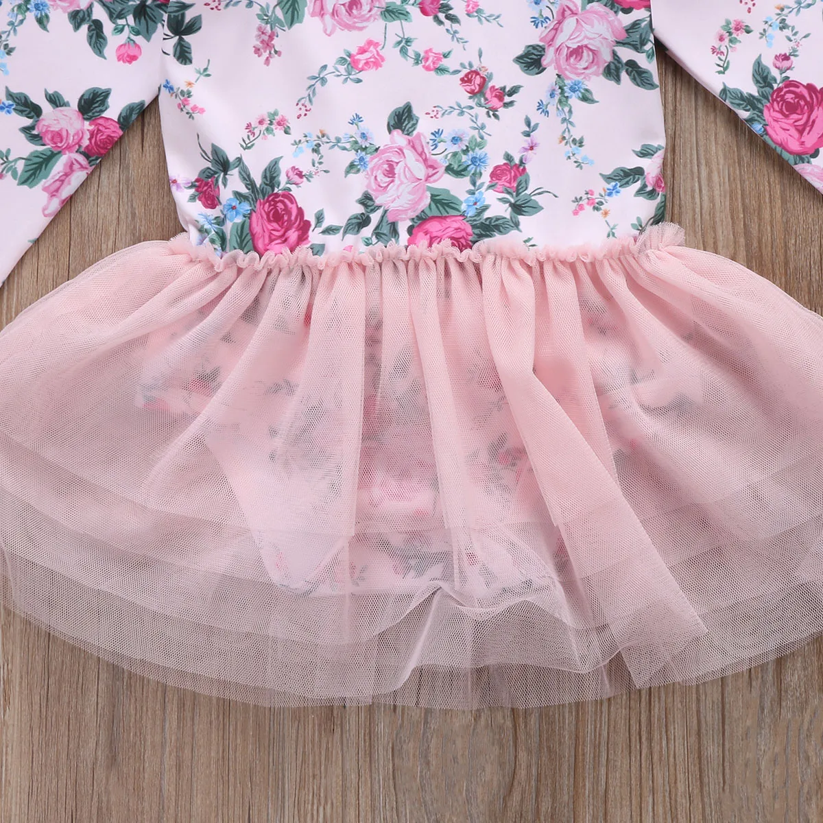 Newborn Toddler Baby Girl clothes set Floral fly sleeve Tutu Lace Dress Clothes+headband outfit clothes set