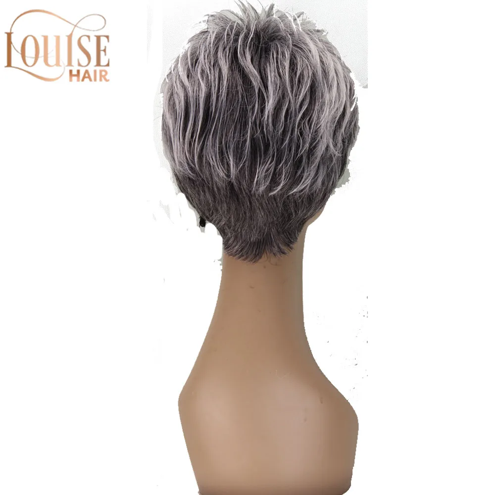 Темно коричневая основа для волос Louise Hair теплые серые акценты темные корни