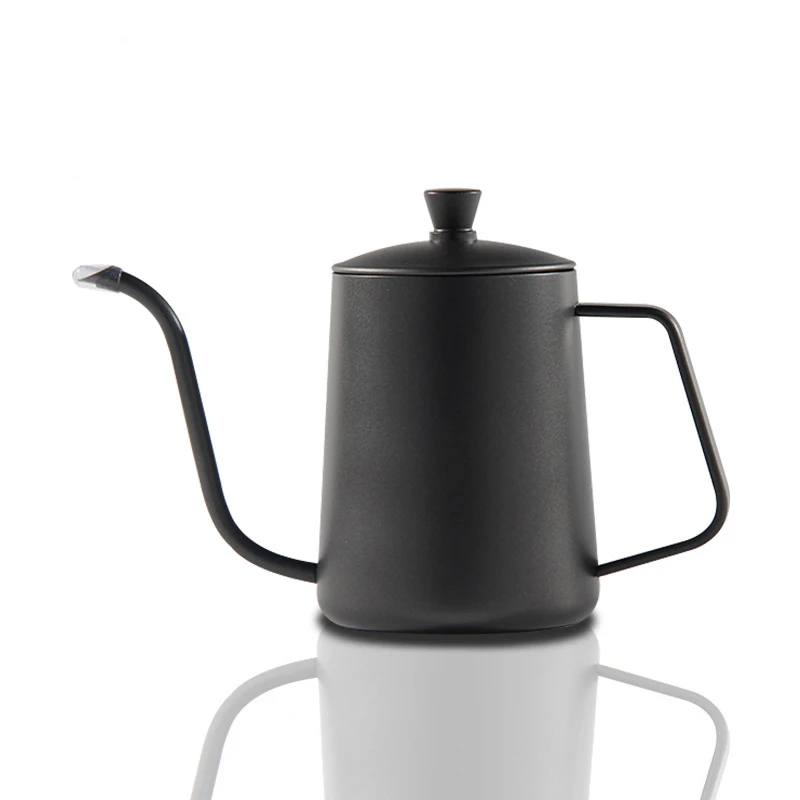 

Drip Kettle 350ml 600ml Coffee Tea Pot Non-stick Coating Food Grade Stainless Steel Gooseneck Drip Kettle Swan Neck Thin Mouth