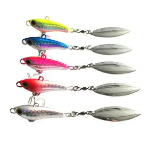 Приманка Vib, 10152235 г, с трехмерными глазами, металлическая, с вибрацией, Тонущая приманка, 5 цветов