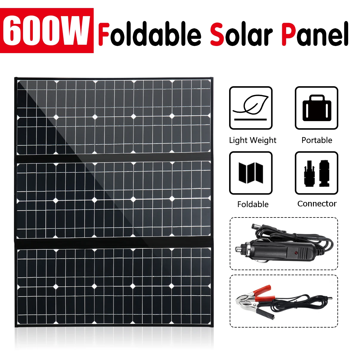 600 Вт 18 в складная солнечная панель гибкая монокристаллическая 5 В USB 12