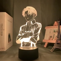 led night light attack on titan 3d illusion lamp child bedroom decor nightlight cool kids birthday gift anime gadget