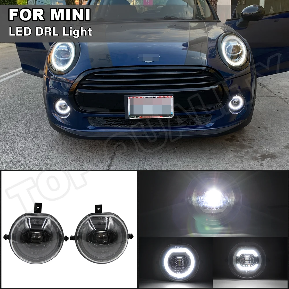 

Fog Lamp For BMW Mini Cooper F55 F56 F54 F57 Replace OEM# 63177329171 LED Parking Halo Ring DRL Fog Light Daytime Running Light