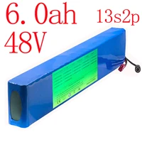48v 6ah lithium battery for electric bicycle 18650 pack 13s 2p 54 6v with 15a bms suitable for 250w 350w small motorcycle