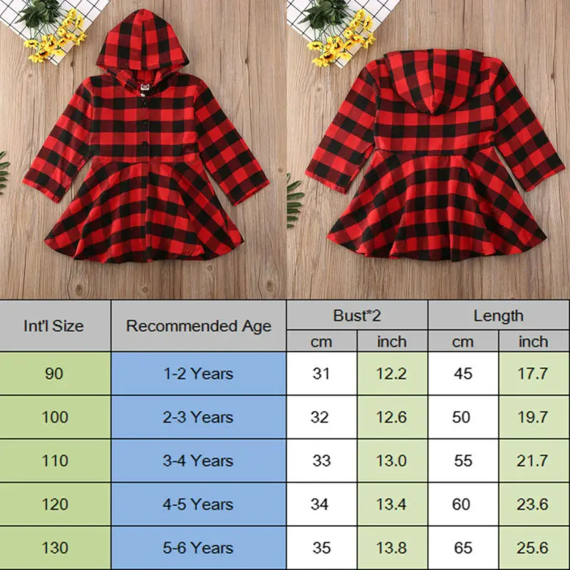 Рождественские платья для маленьких девочек весенний наряд с пуговицами и