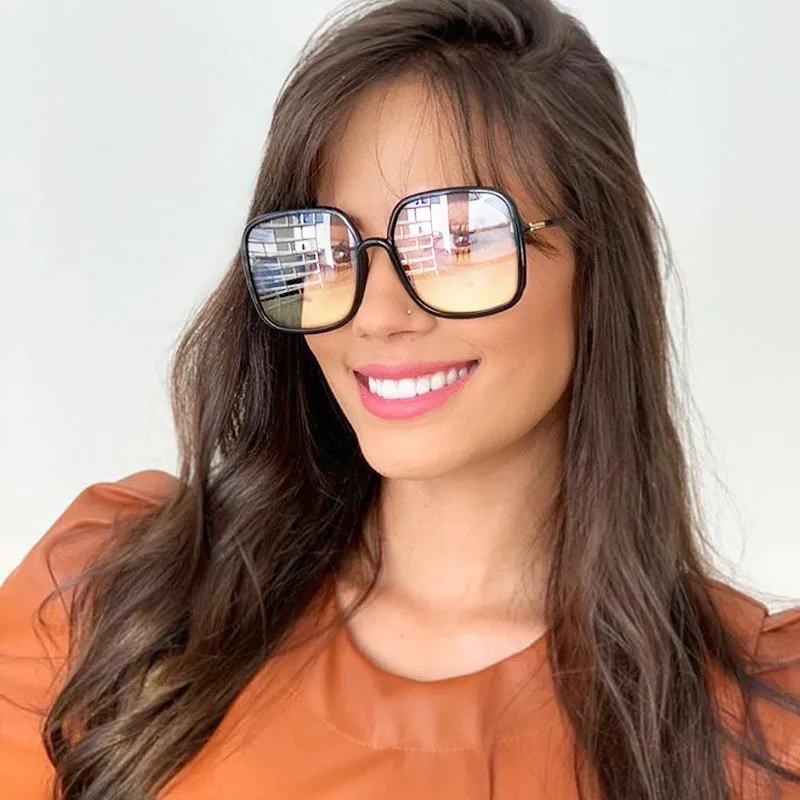 Женские квадратные очки Tendy винтажные Брендовые в стиле ретро модные