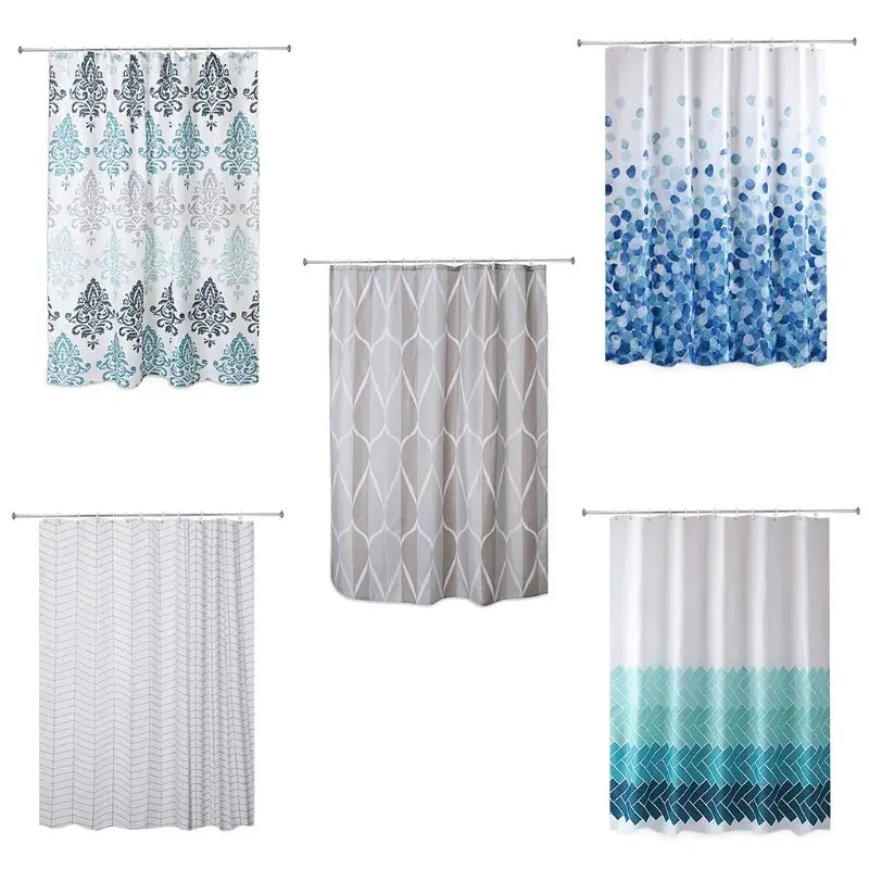

European Style Shower Curtain Bathroom Fall Curtains Waterproof Cloth for Shower Room Bath Use