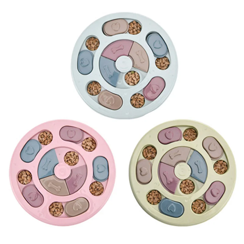 

Dog Puzzle Toys Slow Feeder Interactive Increase Puppy IQ Food Dispenser Slowly Eating NonSlip Bowl Pet Cat Dogs Training Game