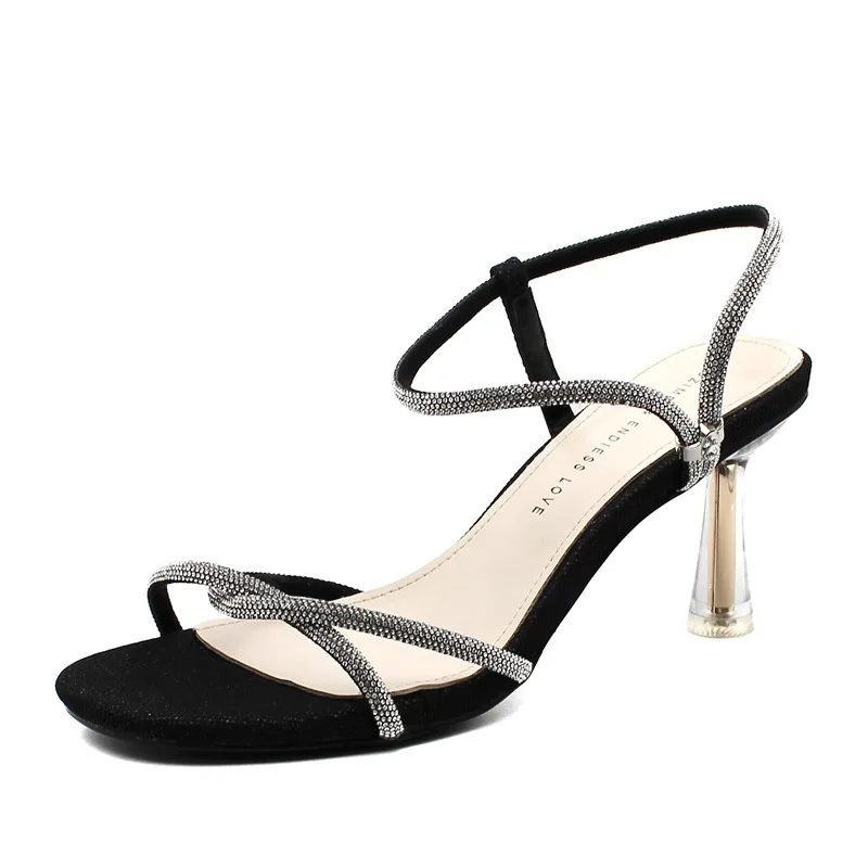 

2021 Autumn and Summer New Stiletto Heel High Heels Women's Sandals Business Wear Strap All-Matching Open Toe High Heels