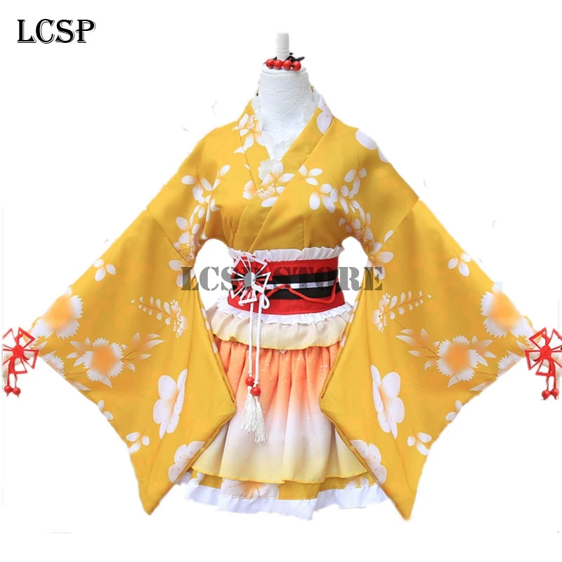 LCSP LoveLive! Kotori Minami юката Косплей Костюм для костюмированной вечеринки по японскому